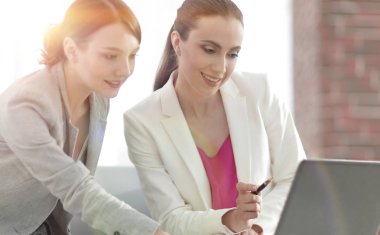 Proje işbirliği tartışırken iki iş kadınları