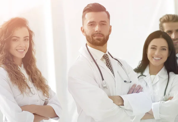 Closeup.a grupo de médicos . — Fotografia de Stock