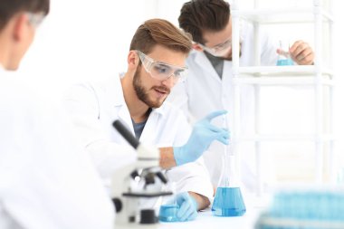 arka plan resim bilim ekibi laboratuarda