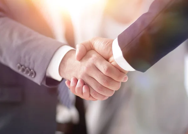 Closeup of handshake of business partners — Stock Photo, Image