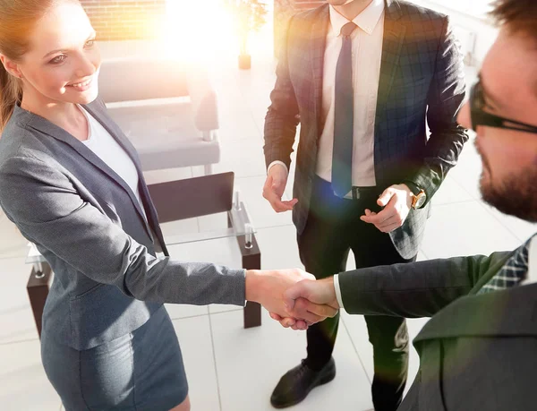 Zakelijke concept.handshake Manager en client — Stockfoto