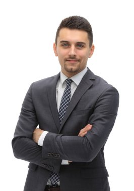 Kendinden emin iş adamının portresi