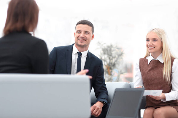 business team discussing business issues in office