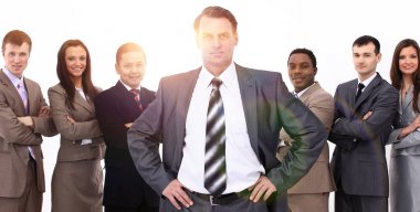 iş takım arka plan üzerinde işadamı