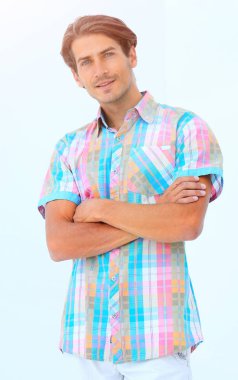 Kendine güvenen modern bir adamın portresi..