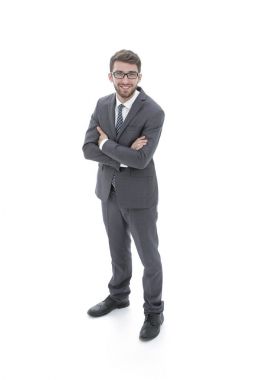 dalgın bir işadamı portresi. Yukarıdan görüntülemek