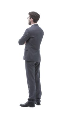 Tam büyüme - emin işadamı görünümünde yan