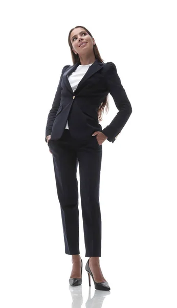 Vista inferior de mulher de negócios confiante — Fotografia de Stock