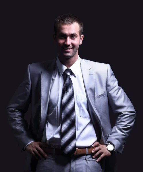 Portret van lachende succesvolle zakenman. — Stockfoto