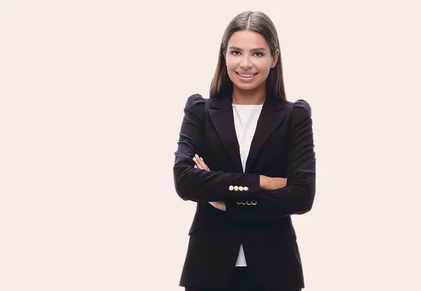 Em pleno crescimento. jovem empresária . — Fotografia de Stock