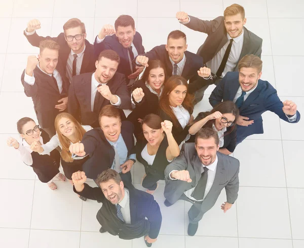 Equipe de negócios profissional mostra seu sucesso — Fotografia de Stock