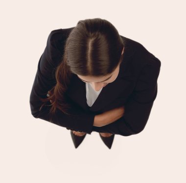 Yukarıdan manzara. İş kadını.