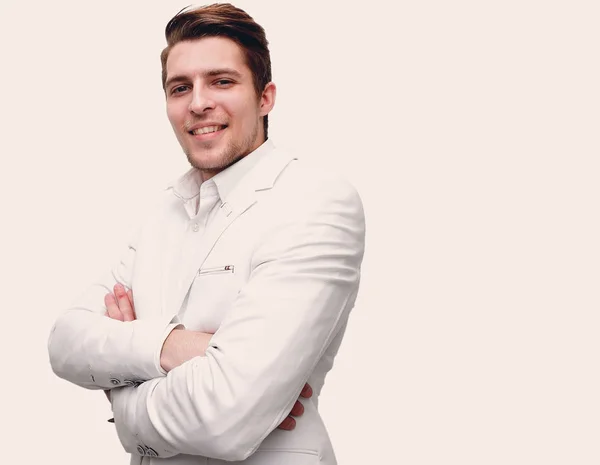 Уверенный бизнесмен в белой рубашке — стоковое фото