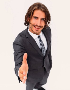 iş adam shake - om el odaklanmak için uzanan eli