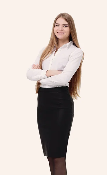 Portrait of young business woman in a business suit — Stock Photo, Image