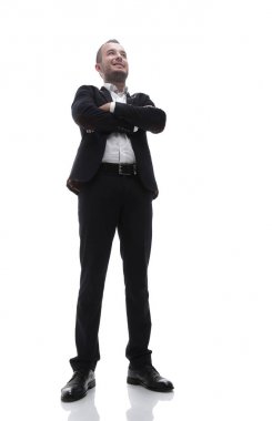 tam growth.bottom görünümünde. başarılı bir iş adamı.