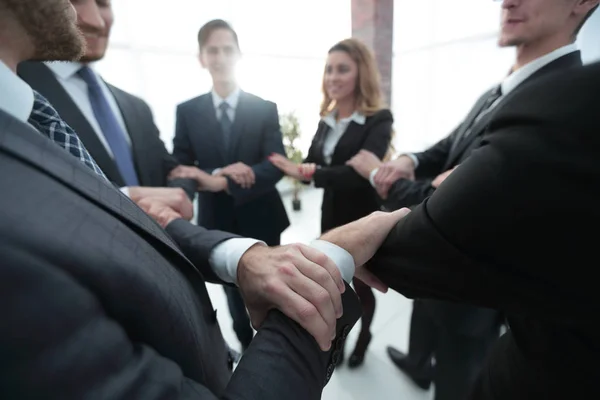 Fechar. equipe de negócios unificada  . — Fotografia de Stock