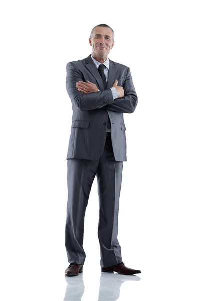 Portrait in full growth. successful smiling businessman. — Stock Photo, Image