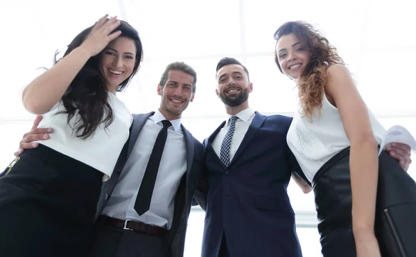 Bottom view.group of successful business people. — Stock Photo, Image