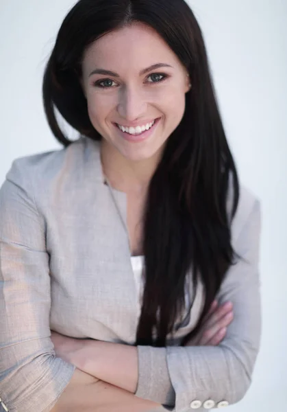 Close-up gezicht van een succesvolle jonge vrouw. — Stockfoto