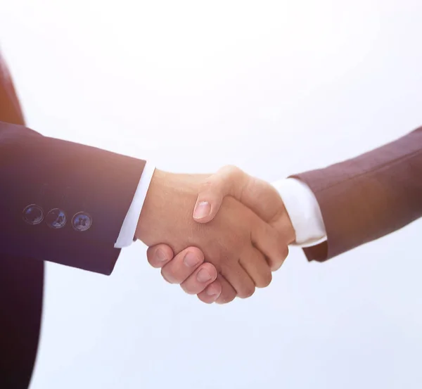 Business people shaking hands finishing up a meeting — Stock Photo, Image