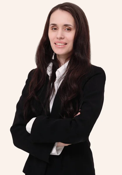 Retrato de uma mulher advogada em um terno de negócios — Fotografia de Stock