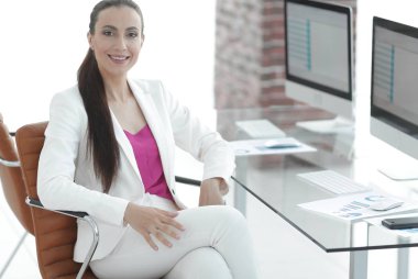 Dikey photos.modern iş kadını