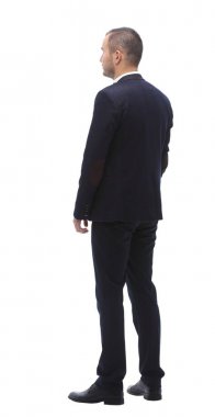 başarılı bir iş adamı, yan view.portrait.