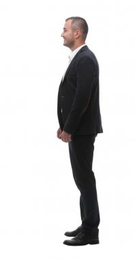 başarılı bir iş adamı, yan view.portrait.