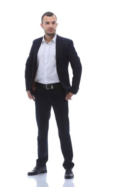 başarılı iş adamı tam büyüme .portrait içinde.