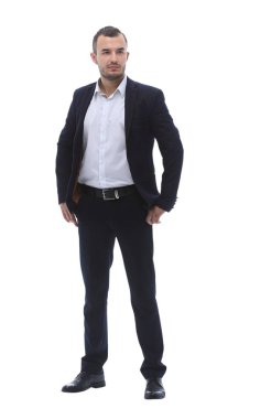 başarılı iş adamı tam büyüme .portrait içinde.