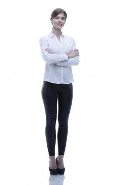 tam büyüme portre. modern genç iş kadınları.