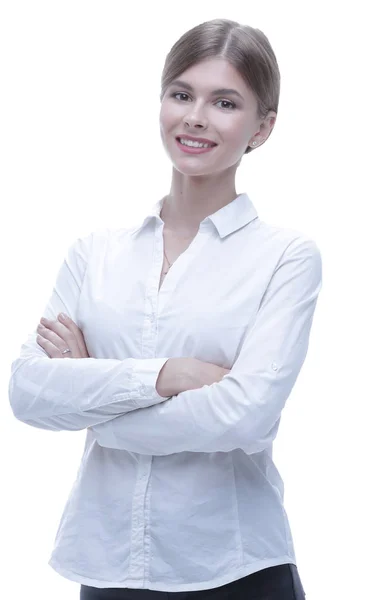 Closeup.portrait de una joven confiada — Foto de Stock