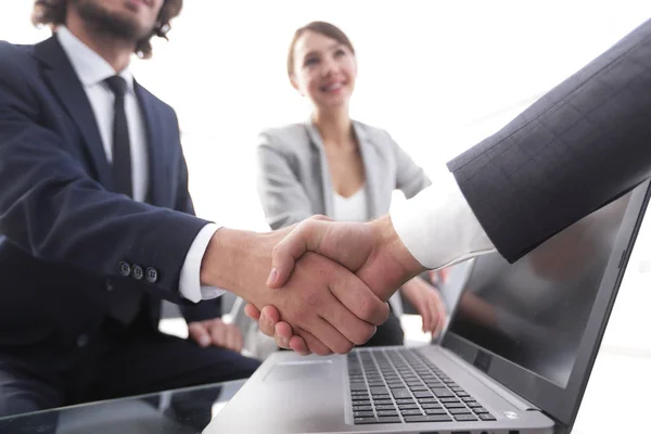 Closeup.handshake parceiros financeiros i — Fotografia de Stock