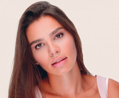 portre. güzel genç kadının yüzü