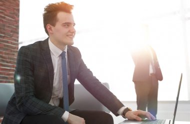 iş concept.determined genç işadamı