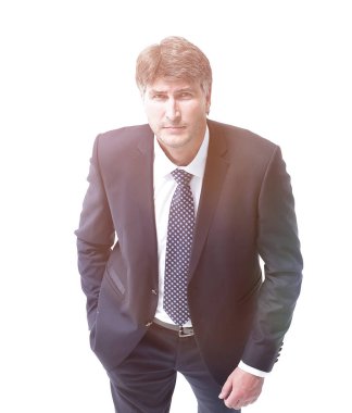 Üstten Görünüm emin işadamı ileri gider.