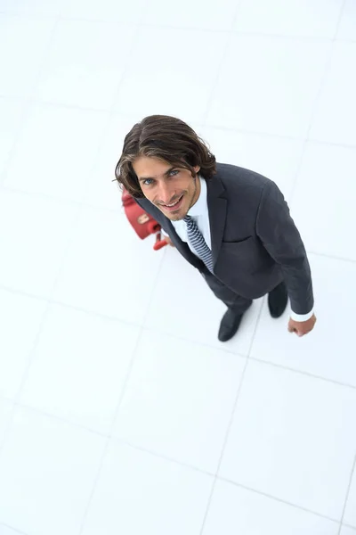 Vista desde el top.businessman con equipaje — Foto de Stock