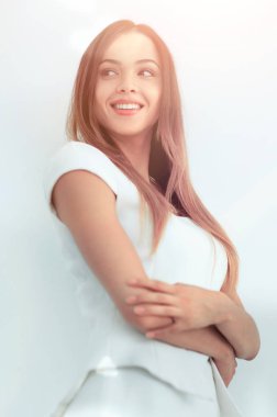 iş kadın portresi. çapraz kol .