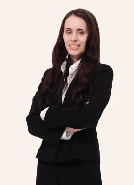 iş takım elbiseli bir kadın avukat portresi