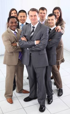 baş ve kendine güvenen iş takım