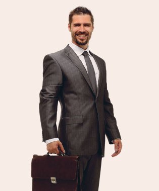 Evrak çantalı içinde tam growth.businessman.