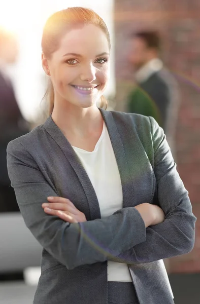 Retrato de uma mulher empregada da empresa — Fotografia de Stock