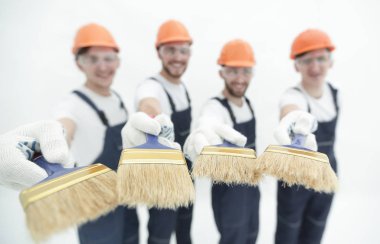 Grup inşaatçılar farklı araçlarla