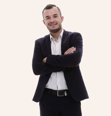 başarılı iş adamı tam büyüme .portrait içinde.