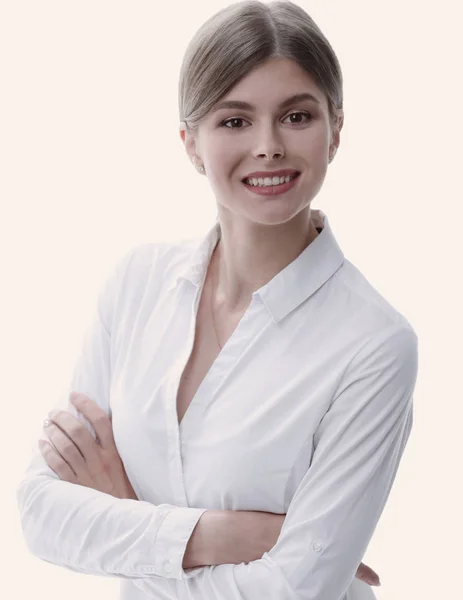 Retrato de uma jovem empresária confiante . — Fotografia de Stock