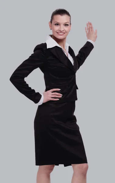 Portrait of smart young successful businesswoman and suit — Stock Photo, Image