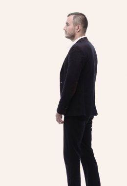 başarılı bir iş adamı, yan view.portrait.