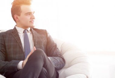 iş kavramı. Kendine güvenen işadamı fotoğrafı