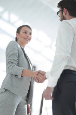 yakın çekim. karşılıklı iş ortakları